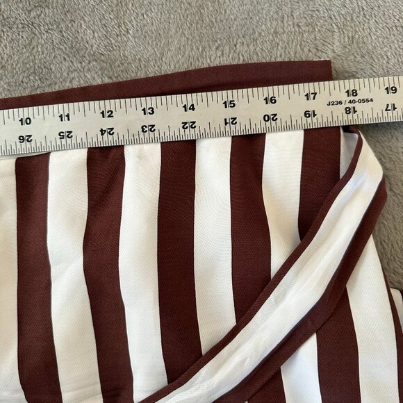 Ann Taylor 2023 Striped Flounce Slip Skirt Midi Women's 12 - Picture 5 of 7